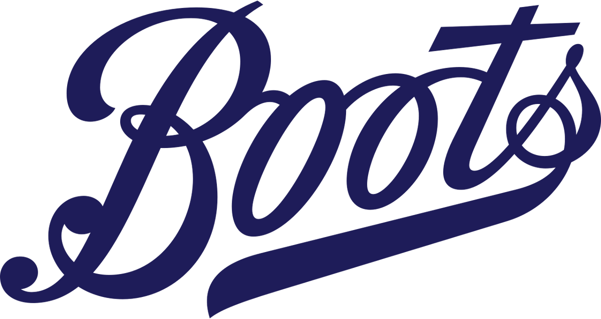 Blue 'Boots' logo on a white background