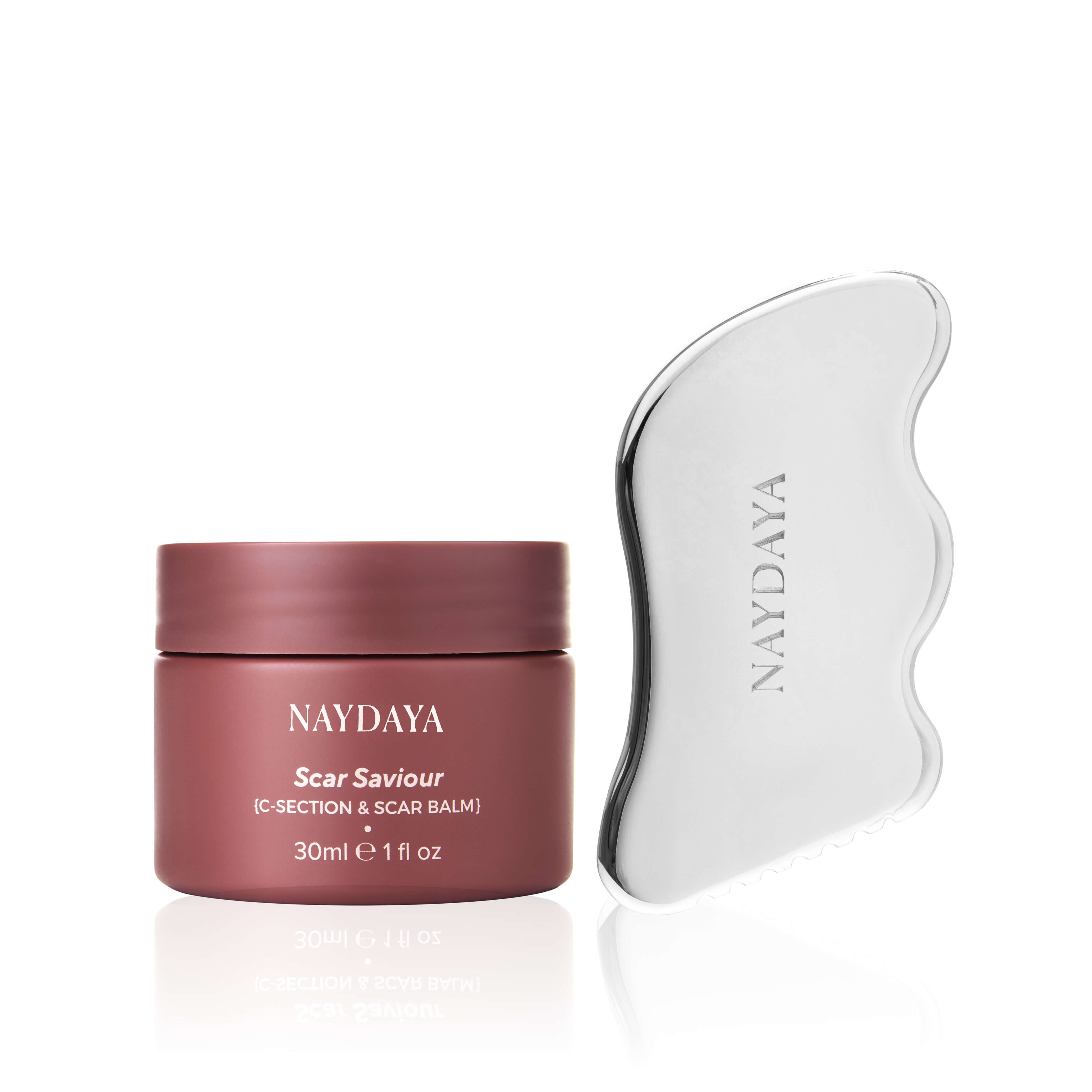 Scar Massage Bundle - Gua Sha & Scar Balm Set | NAYDAYA